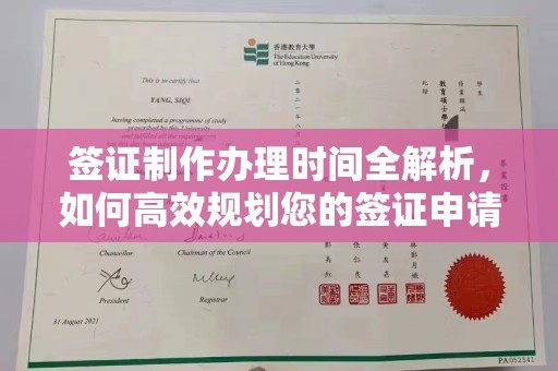 紫金签证制作办理时间全解析，如何高效规划您的签证申请流程